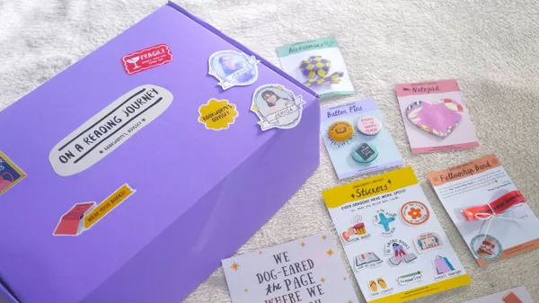 The box are personalized with photos and messages.